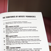 The territories of Artists' Periodicals